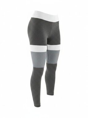 Athleta Leggings - Grey Colorblock - Size Large - Very Soft